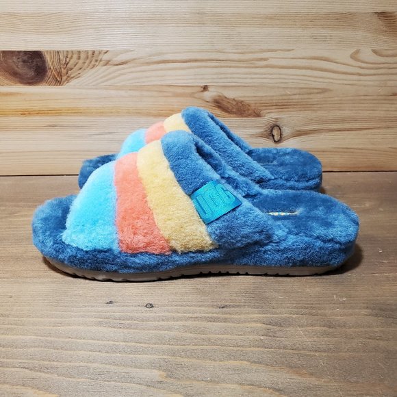NEW UGG Fluff You Stripes Slipper - Picture 2 of 5